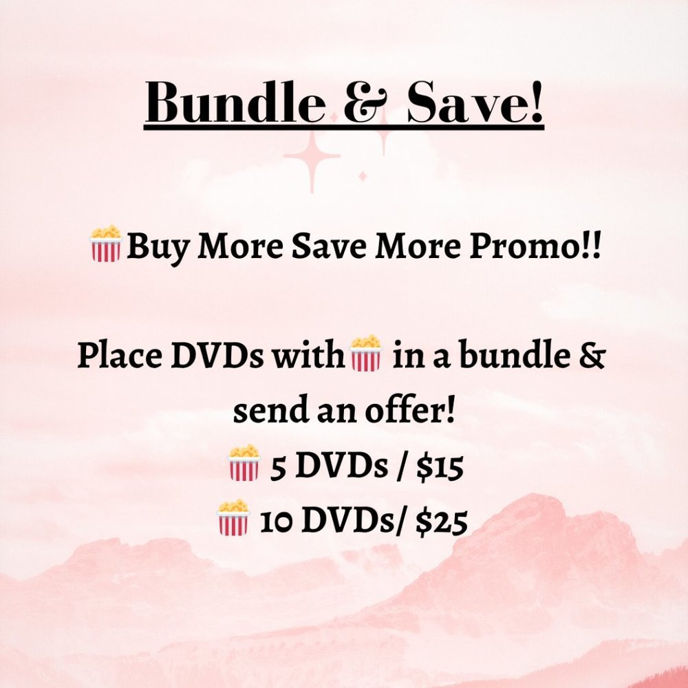 🍿DVD Buy More Save More Promo! 5 DVDs/$15 or 10 DVDs/$25